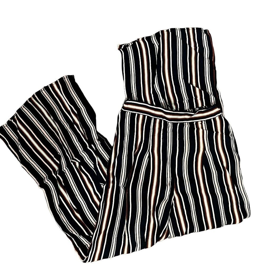 Live to be Spoiled black yellow red striped casual flare leg pants 90s costume